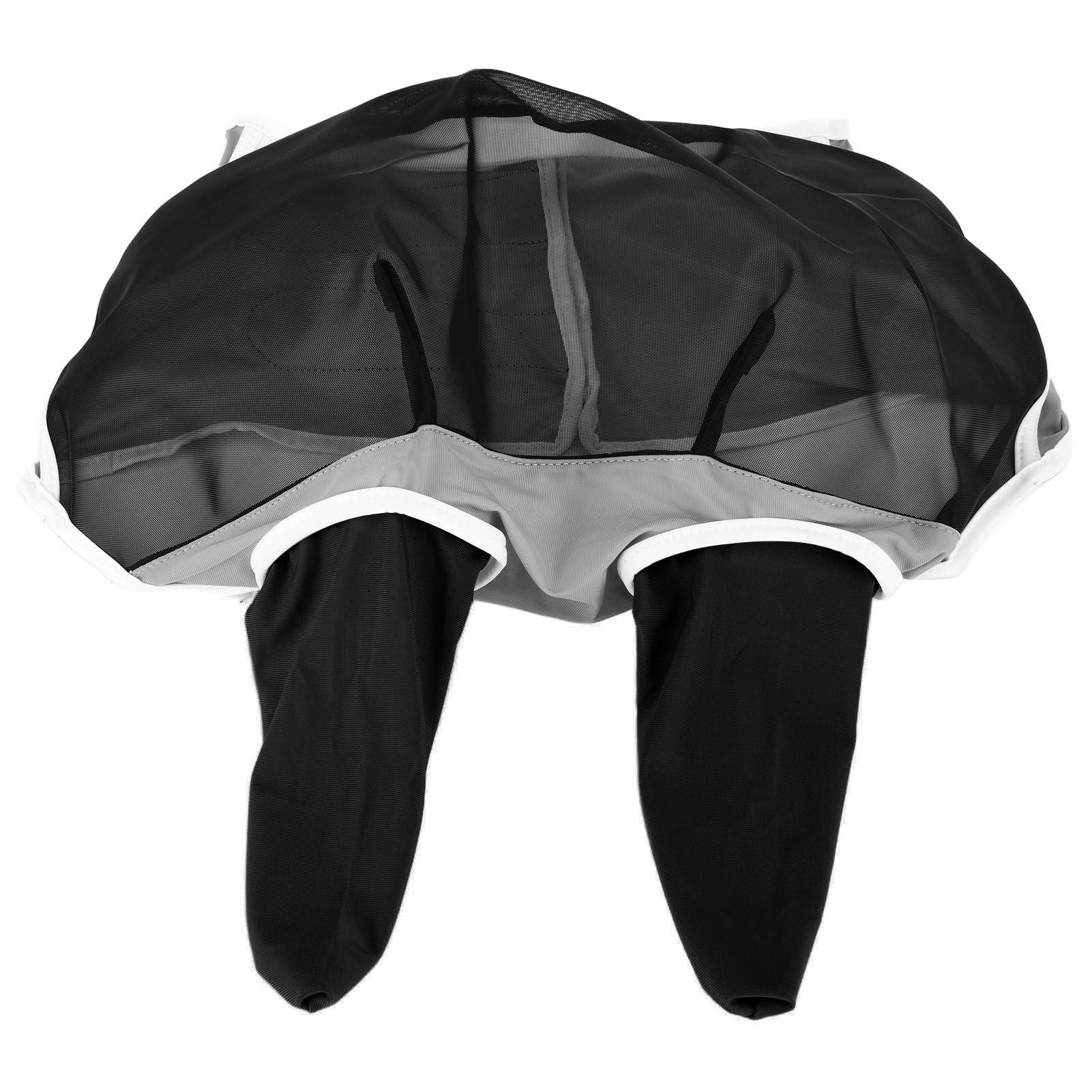 Breathable Horse Mask Universal Adjustable Elastic Mosquito Fly Repelling Veil Cover ProtectorBlack L 80x114x45cm / 31.5x44.9x17.7in