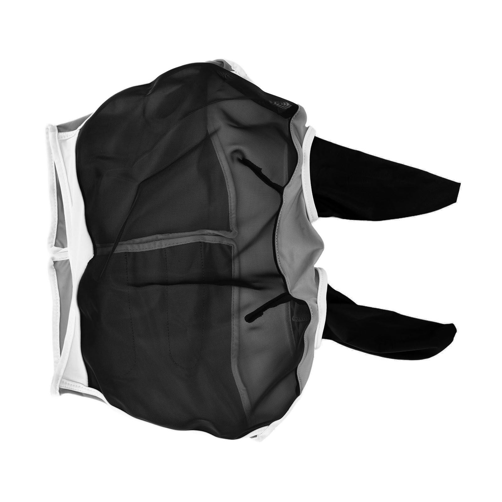 Breathable Horse Mask Universal Adjustable Elastic Mosquito Fly Repelling Veil Cover ProtectorBlack S 71x112x35cm / 28.0x44.1x13.8in
