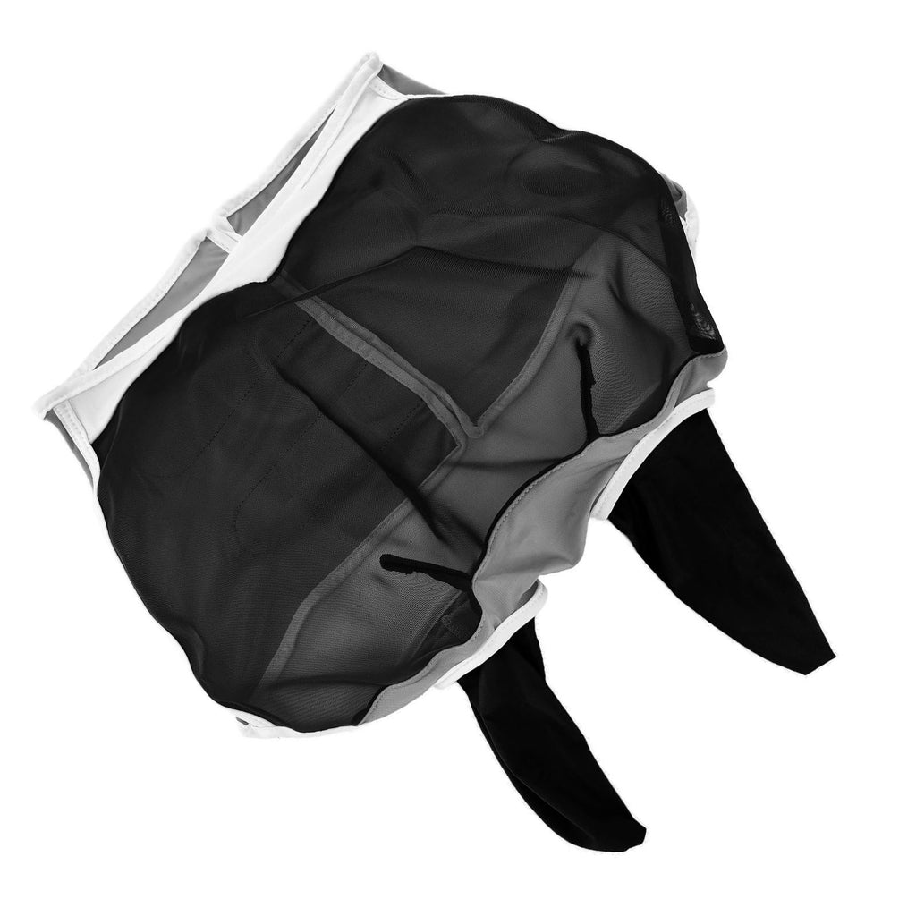 Breathable Horse Mask Universal Adjustable Elastic Mosquito Fly Repelling Veil Cover ProtectorBlack S 71x112x35cm / 28.0x44.1x13.8in