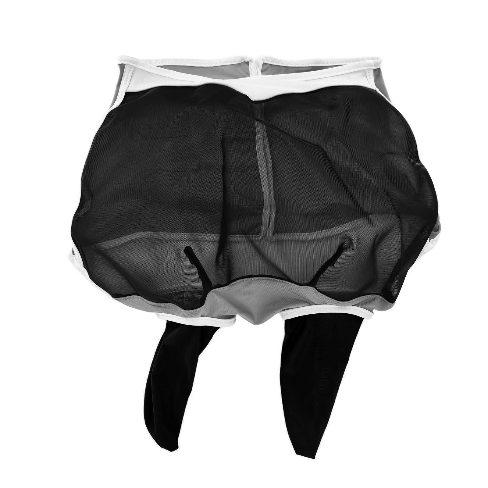Breathable Horse Mask Universal Adjustable Elastic Mosquito Fly Repelling Veil Cover ProtectorBlack S 71x112x35cm / 28.0x44.1x13.8in