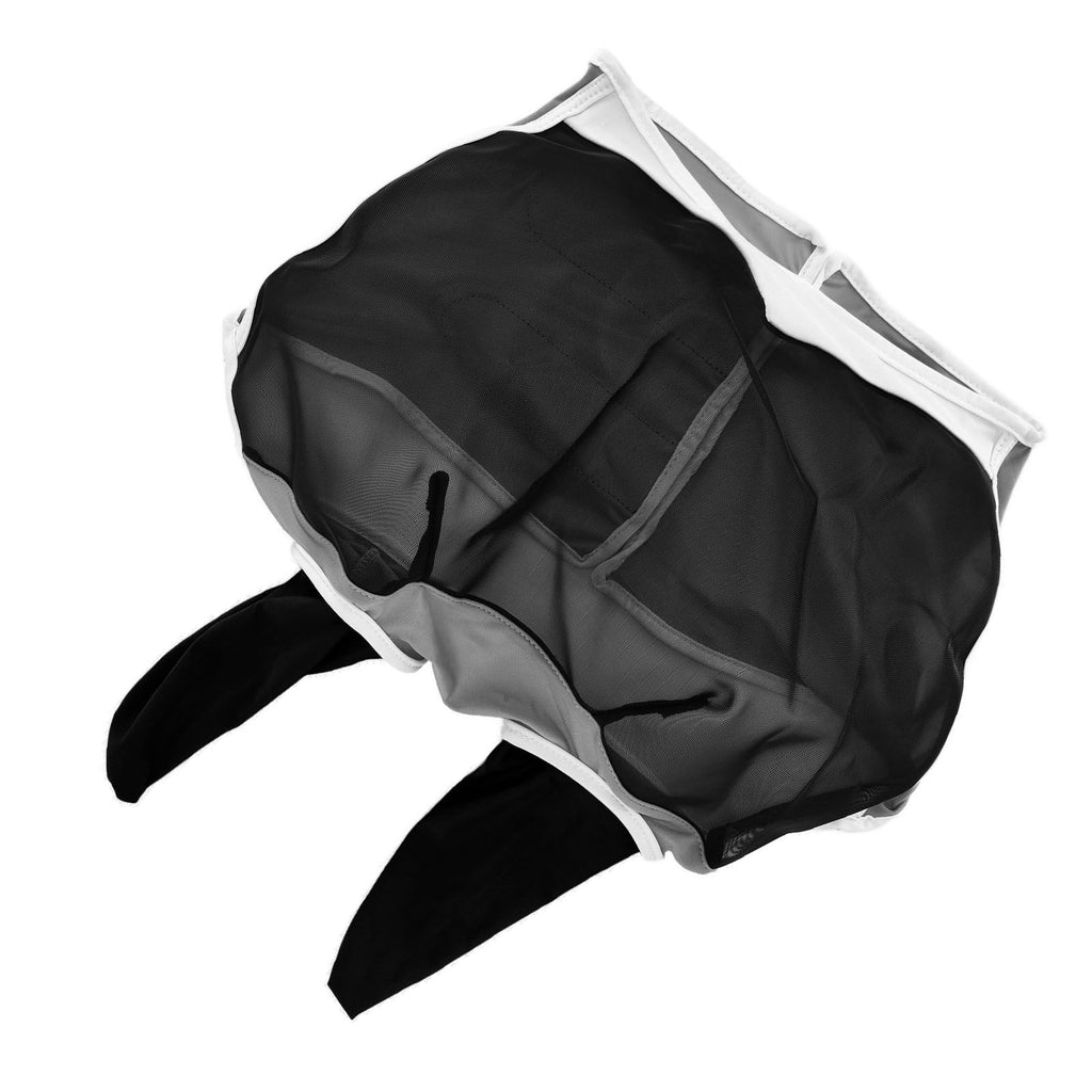 Breathable Horse Mask Universal Adjustable Elastic Mosquito Fly Repelling Veil Cover ProtectorBlack S 71x112x35cm / 28.0x44.1x13.8in