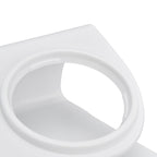 15° Inclined Cat Double Bowl Neck Guard Pet Feeding Bowl for Home Pet Shop Living Room(White Base White Bowl )