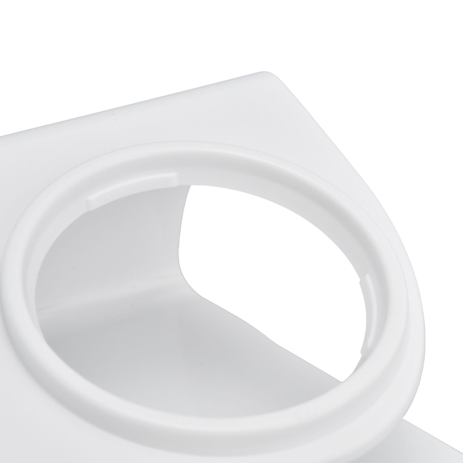 15° Inclined Cat Double Bowl Neck Guard Pet Feeding Bowl for Home Pet Shop Living Room(White Base White Bowl )