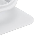 15° Inclined Cat Double Bowl Neck Guard Pet Feeding Bowl for Home Pet Shop Living Room(White Base White Bowl )