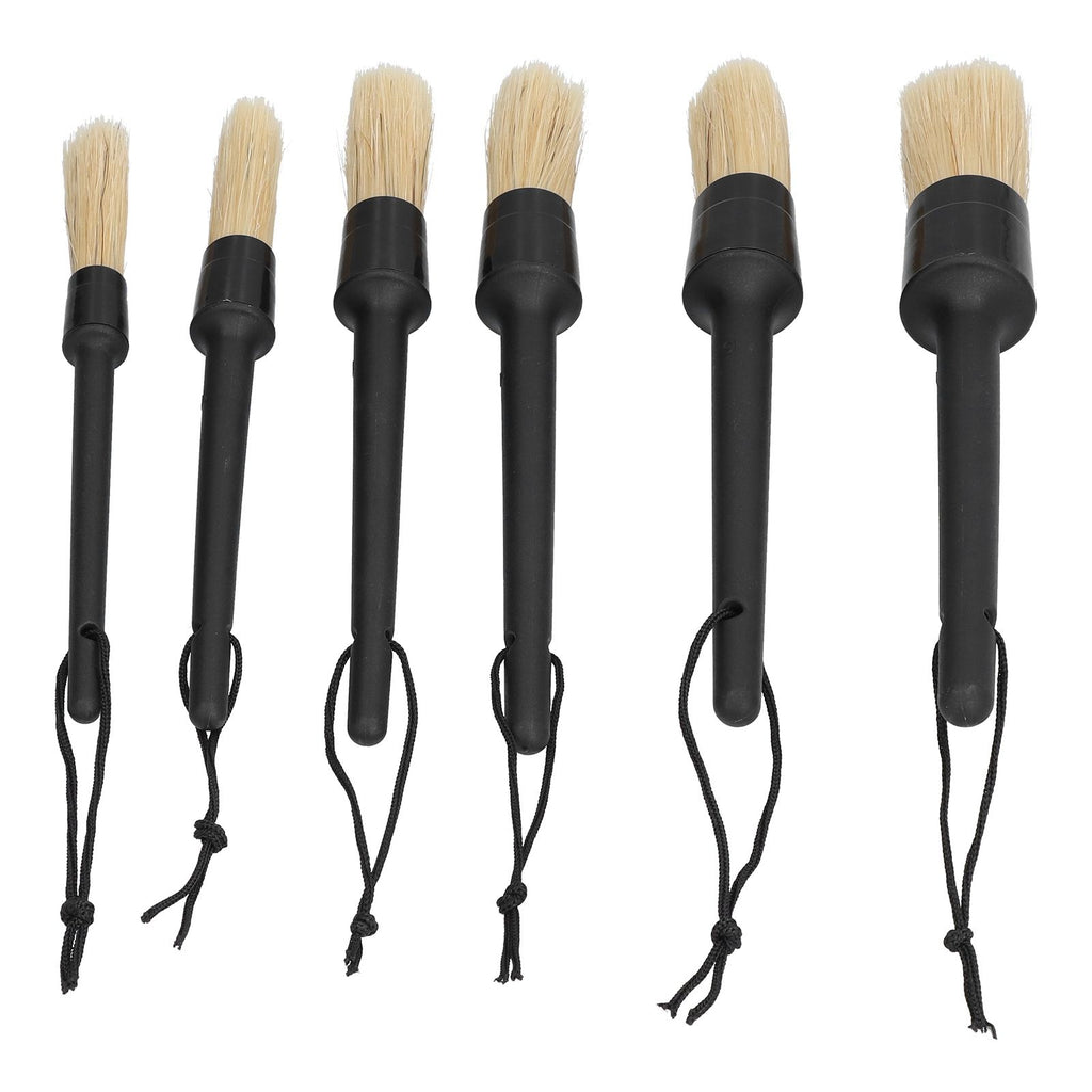 6Pcs/Set Car Detailing Brushes Soft Air Outlet Cleaning Brush for Car Wheels Tire Seat