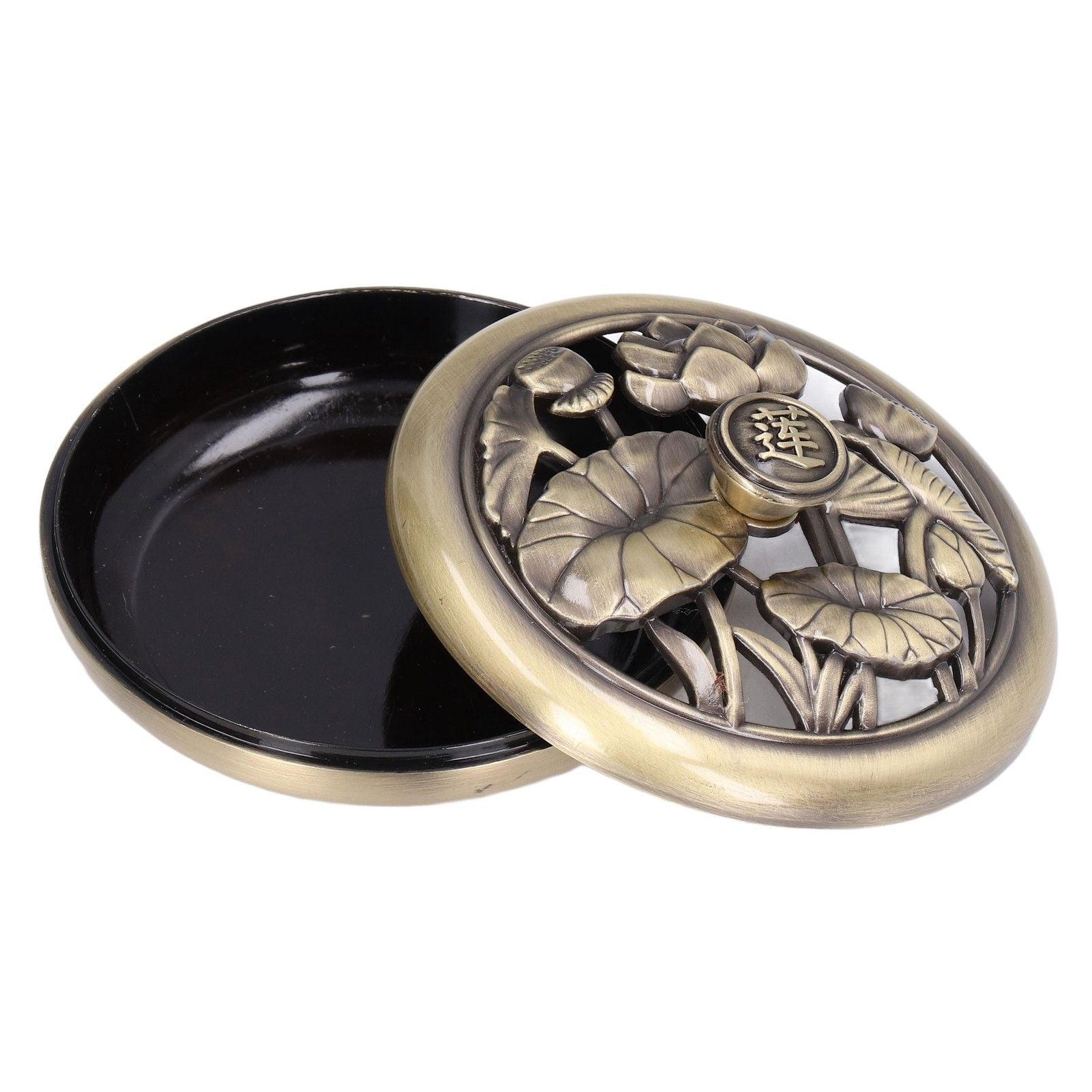 Coil Incense Burner Tray Vintage Incense Bowl Holder Metal Alloy for Living Room Bedroom Office368