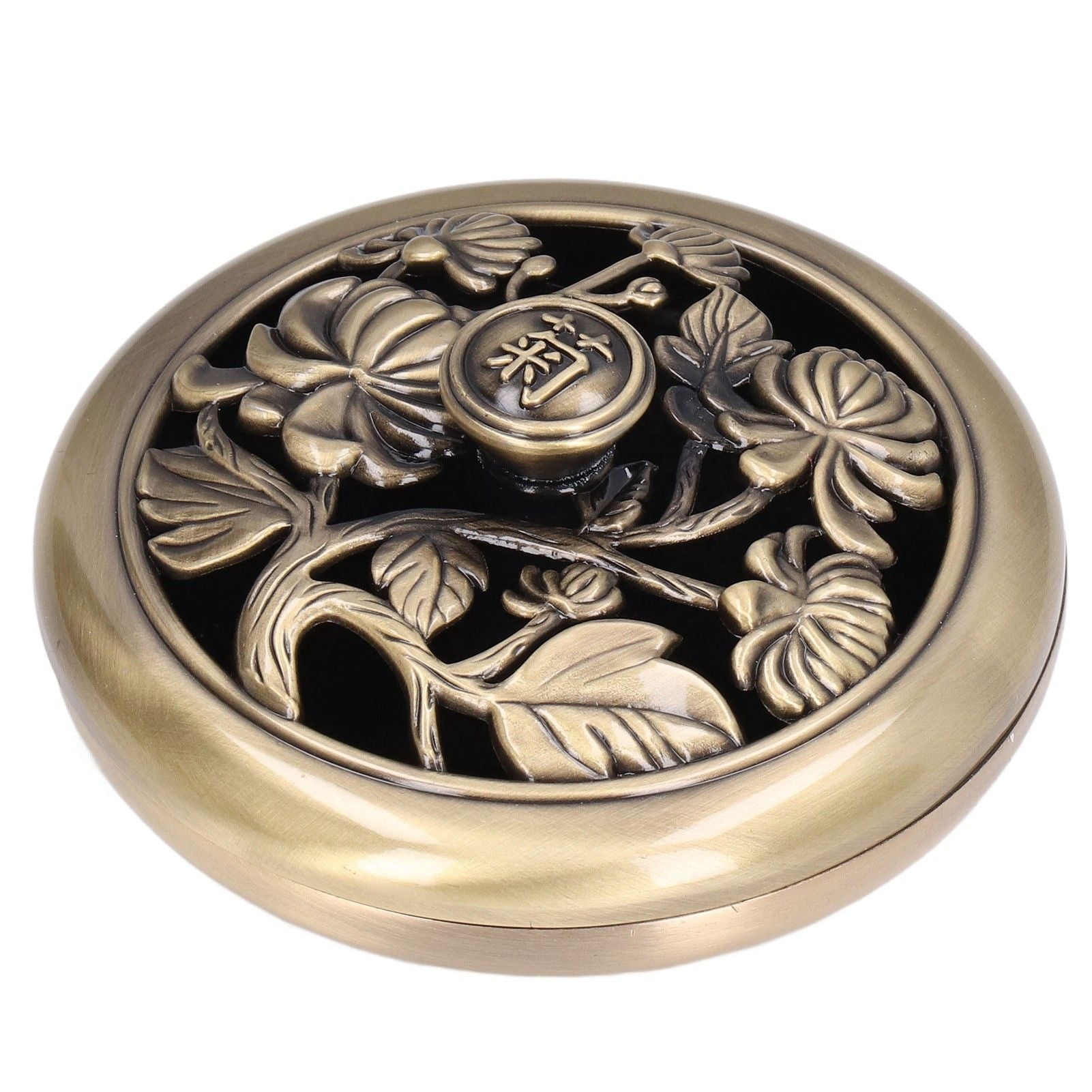 Coil Incense Burner Tray Vintage Incense Bowl Holder Metal Alloy for Living Room Bedroom Office367