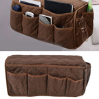 Couch Remote Holder Pocket Design Dustproof Waterproof Reasonable Layout Sofa Armrest OrganizersCoffee
