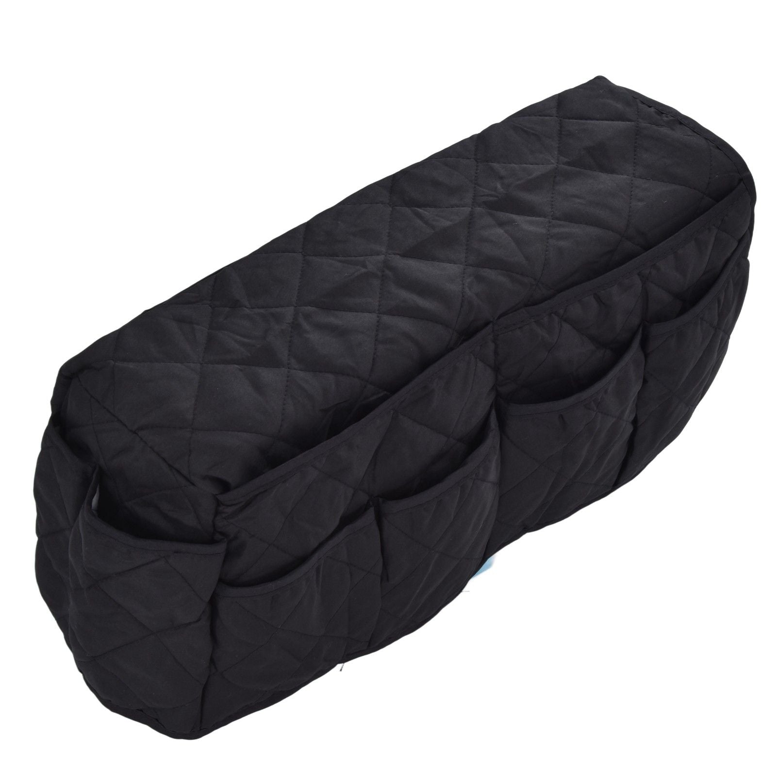 Couch Remote Holder Pocket Design Dustproof Waterproof Reasonable Layout Sofa Armrest OrganizersBlack