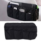 Couch Remote Holder Pocket Design Dustproof Waterproof Reasonable Layout Sofa Armrest OrganizersBlack