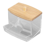 Cotton Swab Box Sturdy Durable Transparent High Smoothness Practical Storage Case with Cover