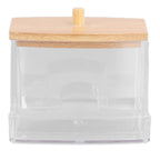 Cotton Swab Box Sturdy Durable Transparent High Smoothness Practical Storage Case with Cover