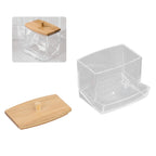 Cotton Swab Box Sturdy Durable Transparent High Smoothness Practical Storage Case with Cover