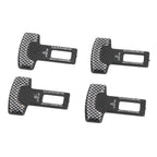 4PCS/Set Car Seat Safety Belt Stopper Buckles Alarm Canceler Carbon Fiber Aluminum Alloy Universal