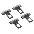 4PCS/Set Car Seat Safety Belt Stopper Buckles Alarm Canceler Carbon Fiber Aluminum Alloy Universal