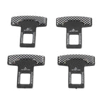 4PCS/Set Car Seat Safety Belt Stopper Buckles Alarm Canceler Carbon Fiber Aluminum Alloy Universal