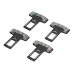 4PCS/Set Car Seat Safety Belt Stopper Buckles Alarm Canceler Carbon Fiber Aluminum Alloy Universal
