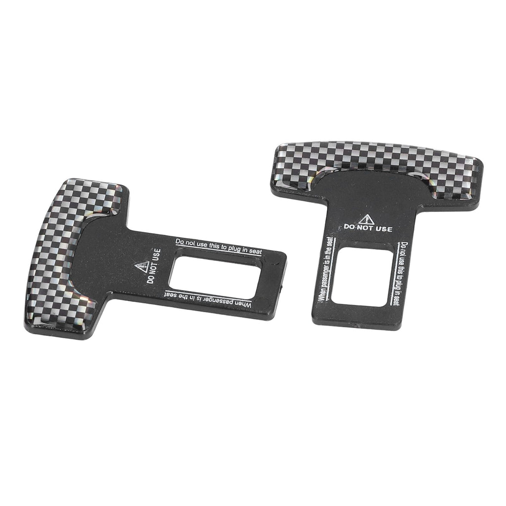 4PCS/Set Car Seat Safety Belt Stopper Buckles Alarm Canceler Carbon Fiber Aluminum Alloy Universal