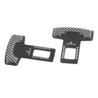 4PCS/Set Car Seat Safety Belt Stopper Buckles Alarm Canceler Carbon Fiber Aluminum Alloy Universal