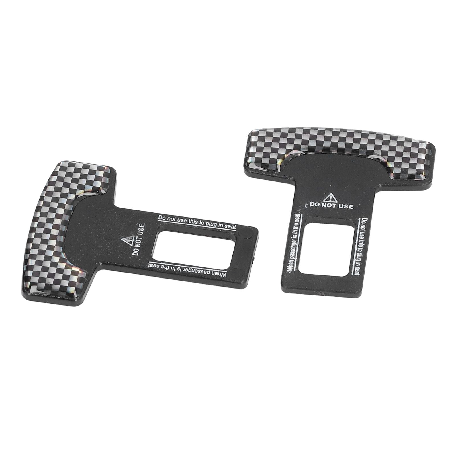 4PCS/Set Car Seat Safety Belt Stopper Buckles Alarm Canceler Carbon Fiber Aluminum Alloy Universal