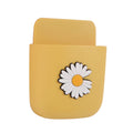 Remote Control Holders Wall Mount Adhesive Organizer Pen Storage Box Phone Holder for Office Home SchoolYellow Daisy