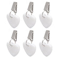 6Pcs Tablecloth Weights Marble Stainless Steel Small Size Waterproof Rustproof Durable Clip On Weights for Party PicnicHeart Shaped