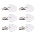 6Pcs Tablecloth Weights Marble Stainless Steel Small Size Waterproof Rustproof Durable Clip On Weights for Party PicnicHeart Shaped