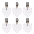 6Pcs Tablecloth Weights Marble Stainless Steel Small Size Waterproof Rustproof Durable Clip On Weights for Party PicnicHeart Shaped