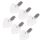 6Pcs Tablecloth Weights Marble Stainless Steel Small Size Waterproof Rustproof Durable Clip On Weights for Party PicnicHeart Shaped