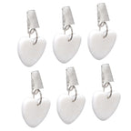 6Pcs Tablecloth Weights Marble Stainless Steel Small Size Waterproof Rustproof Durable Clip On Weights for Party PicnicHeart Shaped
