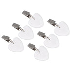 6Pcs Tablecloth Weights Marble Stainless Steel Small Size Waterproof Rustproof Durable Clip On Weights for Party PicnicHeart Shaped