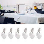 6Pcs Tablecloth Weights Marble Stainless Steel Small Size Waterproof Rustproof Durable Clip On Weights for Party PicnicHeart Shaped