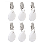 6Pcs Tablecloth Weights Marble Stainless Steel Small Size Waterproof Rustproof Durable Clip On Weights for Party PicnicOval