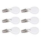 6Pcs Tablecloth Weights Marble Stainless Steel Small Size Waterproof Rustproof Durable Clip On Weights for Party PicnicOval
