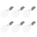 6Pcs Tablecloth Weights Marble Stainless Steel Small Size Waterproof Rustproof Durable Clip On Weights for Party PicnicOval
