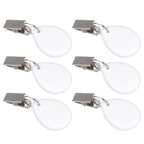 6Pcs Tablecloth Weights Marble Stainless Steel Small Size Waterproof Rustproof Durable Clip On Weights for Party PicnicOval