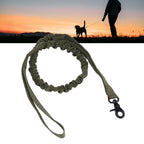 Dog Leash Durable Wear Resistant Easy Control Elasticity Provides Ductility Military Pet Leash Pet SupplyGreen