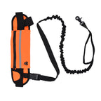 Hands Free Dog Leash Detachable Zipper Bag Reflective Strip Design Hands Free Flexible Waist Dog Leash for WalkingOrange
