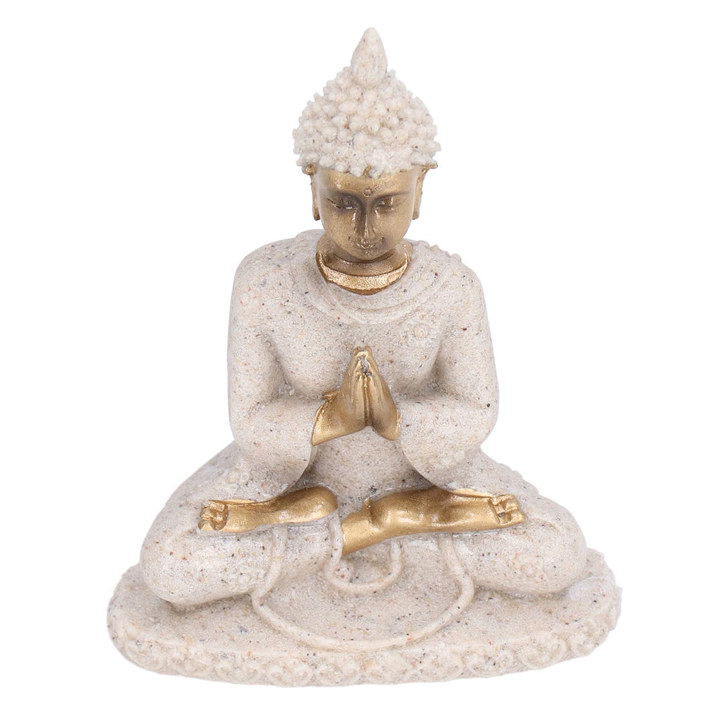 Buddha Statue Artisan Craftsmanship Clear Engraving Strong Frost Resistance Resin Meditating Buddha Statue for Hallway8138