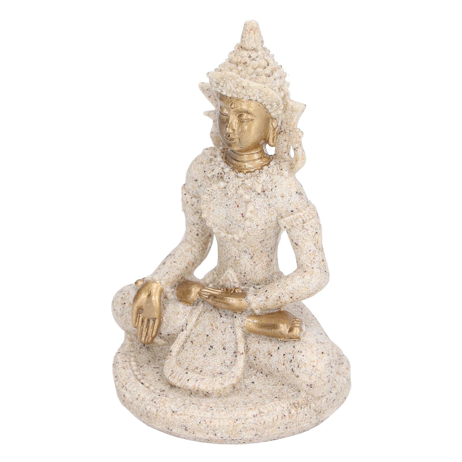 Buddha Statue Artisan Craftsmanship Clear Engraving Strong Frost Resistance Resin Meditating Buddha Statue for Hallway8135
