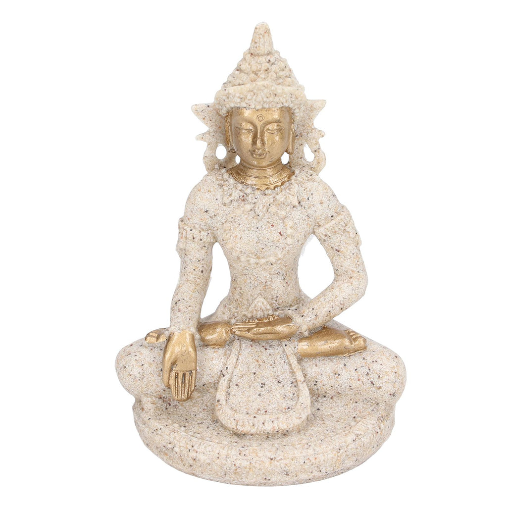 Buddha Statue Artisan Craftsmanship Clear Engraving Strong Frost Resistance Resin Meditating Buddha Statue for Hallway8135
