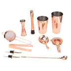11PCS/Set Cocktail Shaker Set Bartender Kit Cocktail Strainer Stainless Steel Barware for Home PartyRose Gold