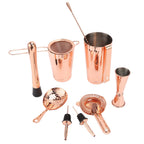 11PCS/Set Cocktail Shaker Set Bartender Kit Cocktail Strainer Stainless Steel Barware for Home PartyRose Gold