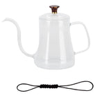Glass Coffee Pot Swan Neck Thin Mouth Kettle HandMade Coffee Maker Pour Over Kettle(600 ml )