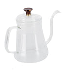 Glass Coffee Pot Swan Neck Thin Mouth Kettle HandMade Coffee Maker Pour Over Kettle(600 ml )