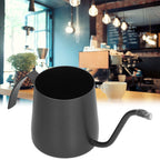 Coffee Pot Stainless Steel Long Narrow Spout Gooseneck Uncoated Tea Pot for Home Black350ml