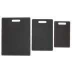 3Pcs Cutting Board Set Imitation Marble Pattern DoubleSided Chopping Board Kitchen Accessory(Black )
