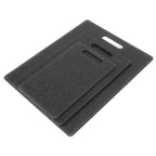 3Pcs Cutting Board Set Imitation Marble Pattern DoubleSided Chopping Board Kitchen Accessory(Black )