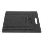3Pcs Cutting Board Set Imitation Marble Pattern DoubleSided Chopping Board Kitchen Accessory(Black )