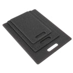 3Pcs Cutting Board Set Imitation Marble Pattern DoubleSided Chopping Board Kitchen Accessory(Black )